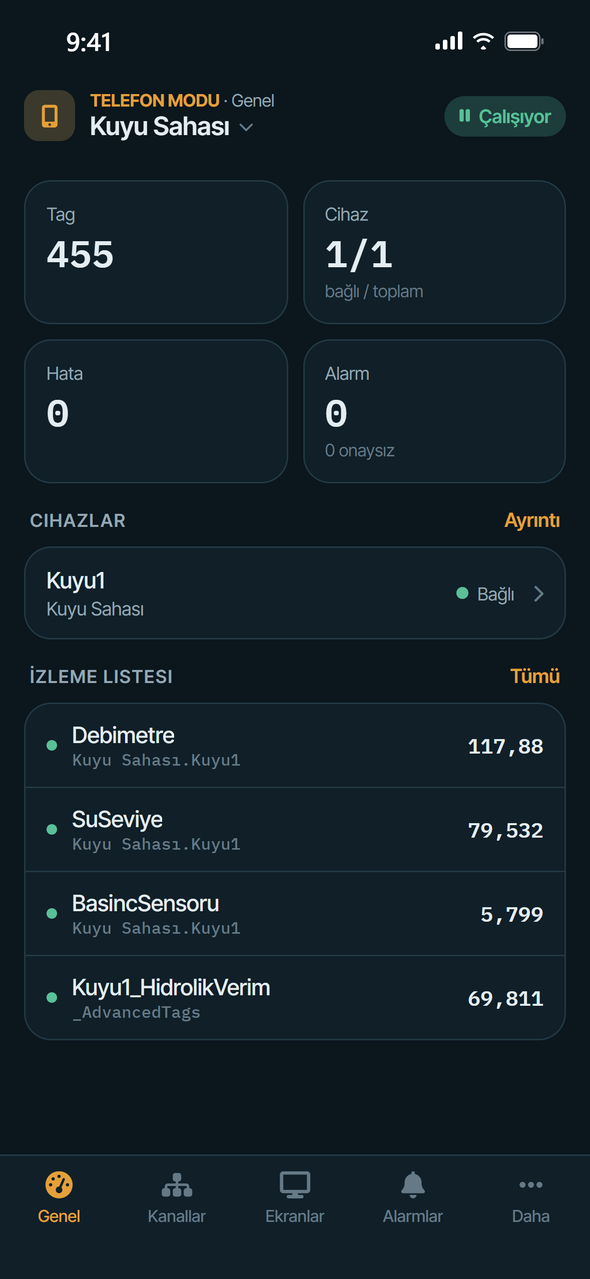 Telefon modu — proje özeti ve tarama durumu