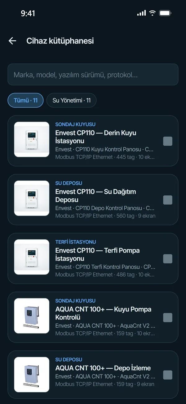 Cihazı seçin
